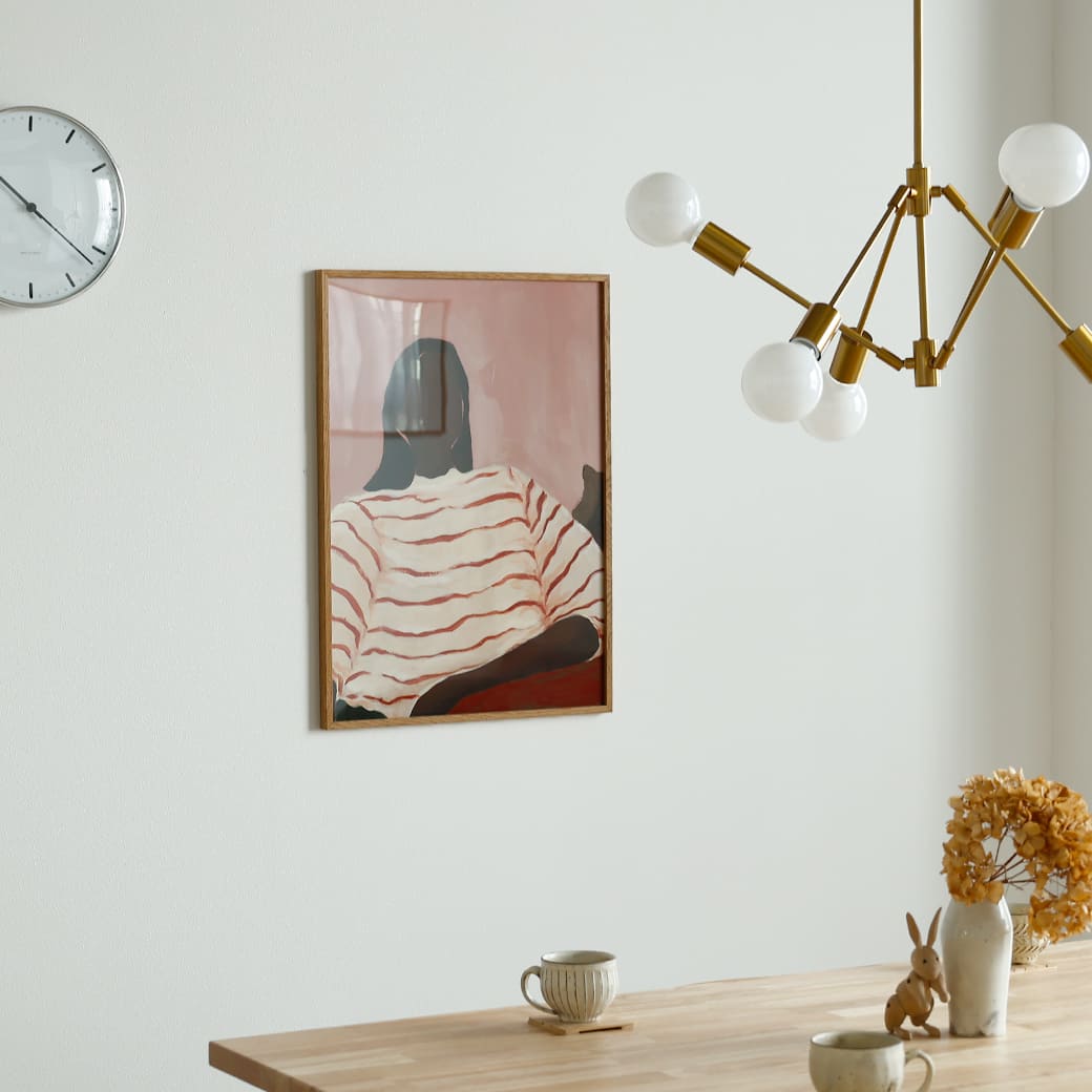 m-po35 アートポスター Paper Collective (ペーパーコレクティブ) Red Stripes 50×70cm