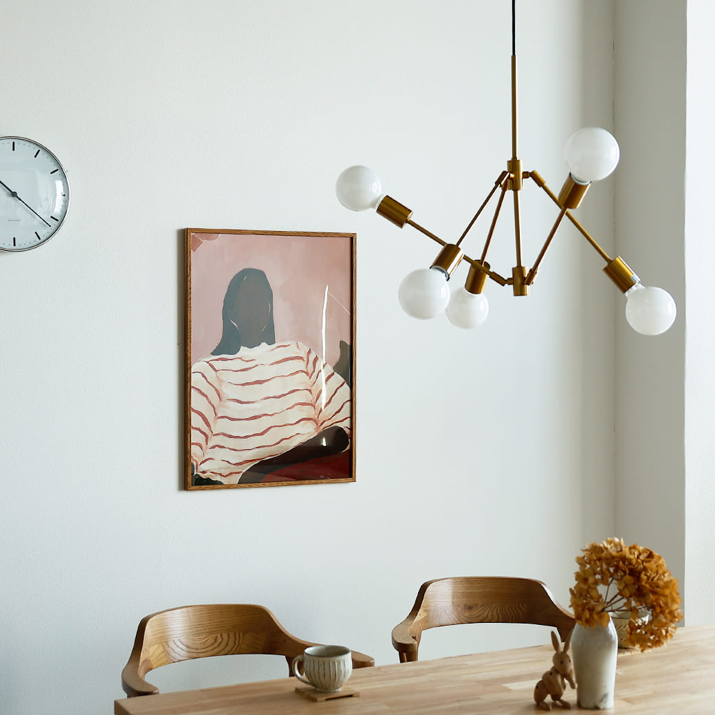 m-po35 アートポスター Paper Collective (ペーパーコレクティブ) Red Stripes 50×70cm